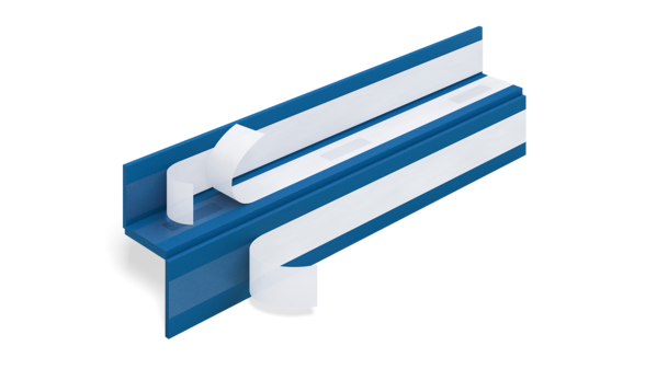 Schöck Tronsole® modèle F - Isolation contre les bruits d'impact entre l'escalier préfabriqué et le palier ou la dalle d'étage